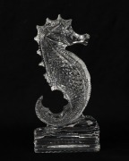 WATERFORD crystal point of sale advertising sea horse statue, 20th century, 17.5cm high - 2