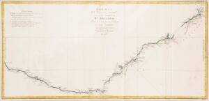 Robert BENARD after James COOK: "Carte de Ia Nle. Galles Meridle. ou de la Côte Orientale de la Nle. Hollande découverte et visitée par le Lieutenant J. Cook, Commandant de l'Endeavour, vaisseau de sa Majesté en 1770" [in French, Paris, 1774]. 37 x 78