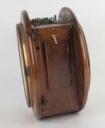 Antique English double sided gallery clock in mahogany case, single train fusee movement with Roman numerals, 19th century, ​​​​​​​39cm diameter overall - 2