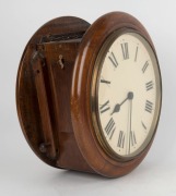Antique English double sided gallery clock in mahogany case, single train fusee movement with Roman numerals, 19th century, ​​​​​​​39cm diameter overall - 3