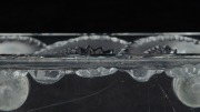 LALIQUE&nbsp;French frosted art&nbsp;glass candelabra, engraved "Lalique, France", 8.5cm high, 23cm wide - 2