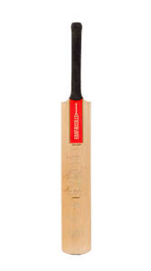 GEOFF BOYCOTT, match used "County Sports - Geoff Boycott" Cricket Bat, signed on reverse by Geoff Boycott. Handle-rubber deterioting and tape around bat. [Boycott played 108 Tests 1964-82].