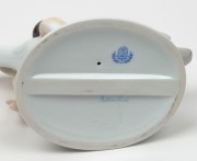 HEREND&nbsp;Hungarian porcelain statue of a boy riding a goose, 20th century, blue factory mark to base, 21cm high - 3