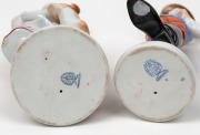 HEREND&nbsp;pair of Hungarian porcelain statues of children, 20th century, blue factory mark to bases, 20cm high - 3