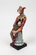 ROYAL DOULTON "Jester" (HN 2016) porcelain statue,green factory mark to base,24cm high - 2