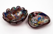 Two Murano glass bowls, mid 20th century, ​​​​​​​the larger 7cm high, 18cm wide
