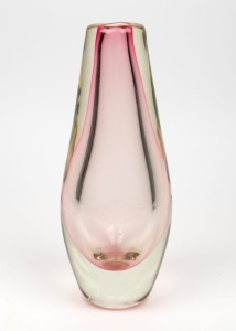 A Murano soft pink sommerso glass vase, ​​​​​​​30cm high