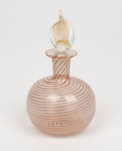 Murano glass scent bottle in the manner of DINO MARTENS, mid 20th century, 13cm high