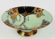 CARLTON WARE "Devils Copse" English Art Deco green porcelain bowl, circa 1930, black factory mark to base, 5cm high, 18cm diameter - 2