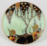 CARLTON WARE "Devils Copse" English Art Deco green porcelain bowl, circa 1930, black factory mark to base, 5cm high, 18cm diameter - 3