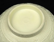 An antique English pressed glass fruit bowl, late 19th century, bearing diamond registration mark to base, ​​​​​​​12cm high, 22.5cm wide - 2