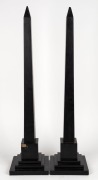 An impressive pair of Italian Grand Tour pietra dura and specimen hardstone inlaid obelisks, 19th century, 78cm high - 3