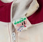 ex NATHAN BUCKLEY COLLECTION:&nbsp;Brisbane Bears tracksuit worn by Nathan Buckley during the 1993 season. Maroon, yellow and white Diadora tracksuit jacket with CUB and Brisbane Bears badging. With matching maroon Diadora track pants. - 2