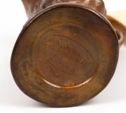 A 1977 centenary test commemorative jug depicting Greg Chappell and Tony Greig (the opposing captains)&nbsp;from a limited edition by Bendigo Pottery; numbered 79/300, with certificate. 17cm high. - 4