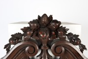 An impressive antique French aneroid wall barometer with exposed movement, housed in carved walnut surround, dial marked "Mon. LOISEAE. BOUCHAR, Sr. 35. QUAI DE L'HORLOGE, PARIS", 19th century, 91 x 62cm overall - 2