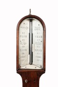 An antique English rosewood mercury stick barometer with arched top by "Wm. SKEATES&nbsp;JEWELLER, BRISTOL", mid 19th century, ​​​​​​​93cm high, - 2