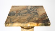 An antique marble pedestal with turned column and ormolu capital, 19th/20th century, ​​​​​​​106cm high - 4