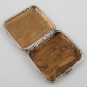 An antique English sterling silver cigarette case decorated with a fine enamel scene of a reclining lady and angel, made by Colen Hewer Cheshire of Birmingham, circa 1896, 9cm wide - 2