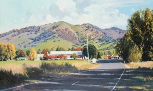 CHRIS WHITE (Australia), Autumn at Walwa, oil on canvas, signed lower right "C. White, '14", ​​​​​​​61 x 101cm, 83 x 123cm overall