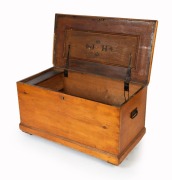 An antique Australian pine blanket box, 19th century, ​​​​​​​55cm high, 108cm wide, 56cm deep