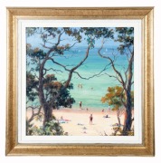 MAREE HOLT, Perfect Portsea, oil on canvas board, bearing exhibition label verso, 55 x 55cm, 77 x 77cm overall - 2