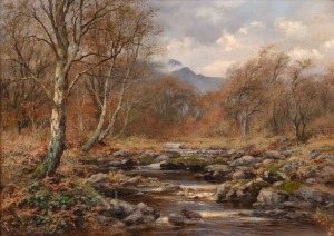 WALTER BOODLE (1862 - 1914), (Untitled brook scene), oil on canvas, signed lower left 'Walter Boodle,' 25 x 35cm, 36 x 46cm overall