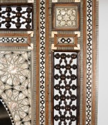 A Damascus inlaid framed mirror, 20th century, 141 x 81cm overall - 2