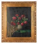 ARTIST UNKNOWN, (red roses), oil on canvas, signed lower right (illegible), in a JOHN THALLON gilt frame, ​​​​​​​67 x 54cm, 90 x 77cm - 2