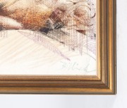 CHARLES BILLICH&nbsp;(1934 - ), I.) untitled nudes, II.) untitled nudes, mixed media&nbsp;on canvas, both signed "Billich", 105 x 120cm each,&nbsp;the larger 120 x 134cm overall - 3