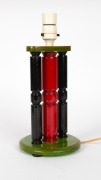 A colourful&nbsp;bakelite Art Deco table lamp base, circa 1930, 31cm high overall - 2
