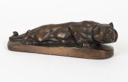 An Art Deco bronze statue of a prowling lioness, circa 1930, ​​​​​​​16cm long
