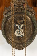 A vintage Friesian style wall clock, with weight driven movement chiming on gong rods, manufactured by EUROBELL, 20th century, 135cm high - 3