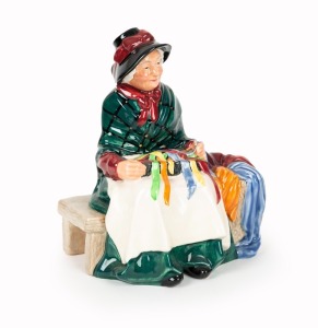 ROYAL DOULTON "Silks and Ribbons" (H.N.2017) English porcelain statue, green factory mark and title to base, 16cm high