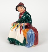 ROYAL DOULTON "Silks and Ribbons" (H.N.2017) English porcelain statue, green factory mark and title to base, 16cm high - 2
