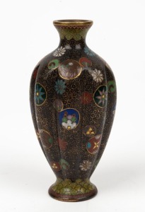 An antique Japanese cloisonne vase, Meiji period, 19th century, ​​​​​​​12.5cm high,  