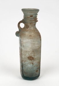A Roman glass bottle, unknown age and origin, ​​​​​​​22cm high