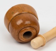 An antique English ivory gavel with silver cap, 19th century, ​​​​​​​19cm high - 3