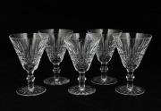 WATERFORD set of five Irish crystal wine glasses, acid etched mark to bases, 13.5cm high