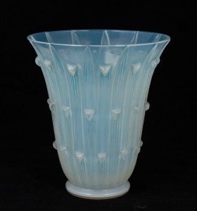 LALIQUE French Art Deco opaline glass vase, acid etched mark "R. LALIQUE, FRANCE", 14.5cm high