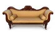 An antique Australian Colonial cedar double ended settee, mid 19th century, 92cm high, 195cm wide, 58cm deep