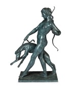(After) EDWARD McCARTAN&nbsp;(1879-1947) "Diana and Hound" cast bronze statue, 20th century, signed "EDWARD McCARTAN", ​​​​​​​128cm high