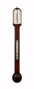 An antique English rosewood mercury stick barometer with arched top by "Wm. SKEATES&nbsp;JEWELLER, BRISTOL", mid 19th century, ​​​​​​​93cm high,