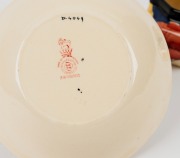 ROYAL DOULTON "Pansy" pattern jug and bowl, factory mark to bases, the bowl 15cm wide - 2