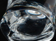 ORREFORS Swedish glass bear statue, engraved "Orrefors, Olle Alberius", 21cm high - 3