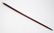 A walking stick with Chinese carved ivory seated figure handle on a fiddleback snakewood shaft with brass ferrule, ​​​​​​​86cm high - 2