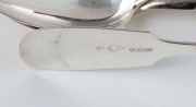 Set of ten antique Russian silver spoons with engraved monogram crests, 19th century, ​​​​​​​17cm long, 330 grams total - 2