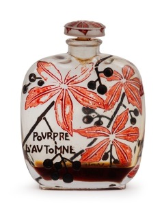 LUCIEN GAILLARD for Violet "Pourpre d’Automne" French cameo glass bottle, circa 1922, 9cm high