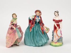 ROYAL DOULTON three porcelain figures of ladies, comprising "Suzette" (HN 1487); "Jemma" (HN 3168) and "Lady Charmian" (HN 1948), the largest 20cm high