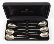 A set of six Russian silver spoons with engraved decoration, 19th/20th century, 14.5cm high, 124 grams total - 2