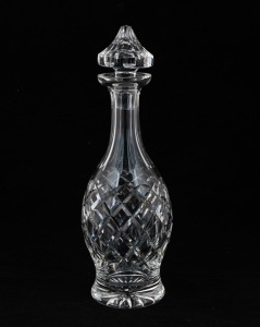 WATERFORD Irish crystal decanter with stopper, acid etched mark to base, 33cm high